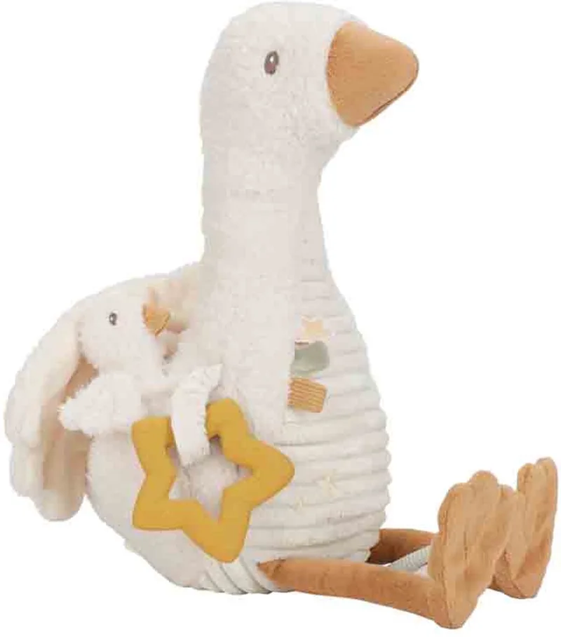 Newborn Naturals Activiteitenknuffel Little Goose van Little Dutch in Meerkleurig – productfoto 1 van 4