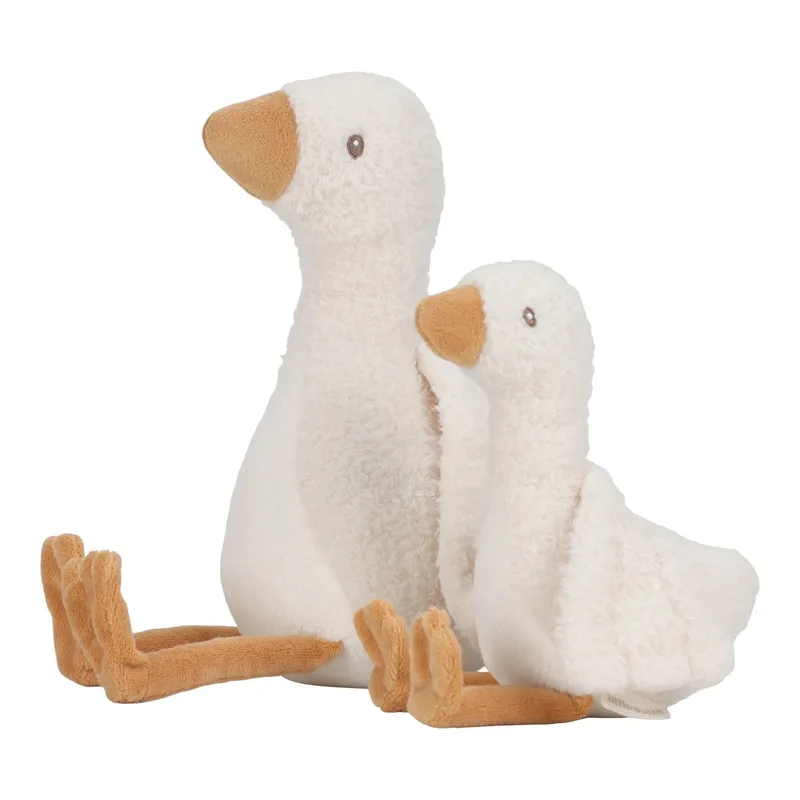 Newborn Naturals Knuffel Little Goose 17 cm van Little Dutch in Naturel – productfoto 3 van 3