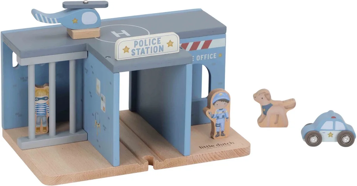 politie speelgoedset FSC houten speelset voor kinderen. från Little Dutch i Flerfärgad – produktbild