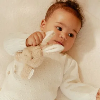 Ringrammelaar Baby Bunny Newborn Naturals by Little Dutch in Brown – product photo 3 of 3