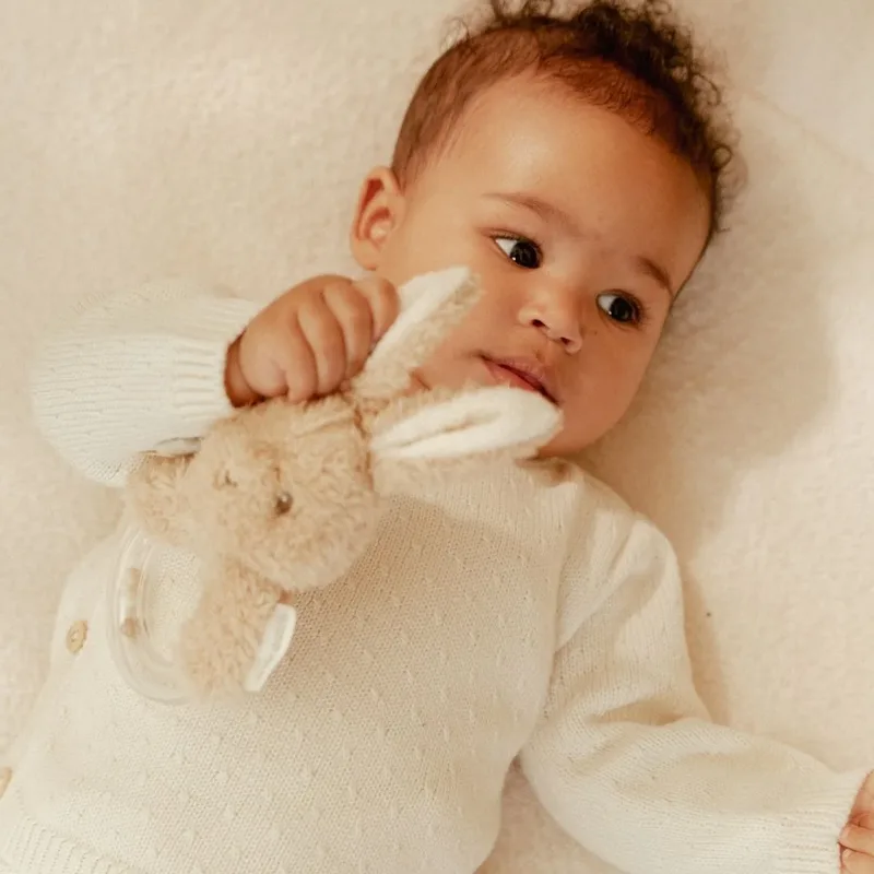 Ringrammelaar Baby Bunny Newborn Naturals by Little Dutch in Brown – product photo 3 of 3