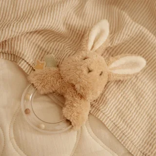 Ringrammelaar Baby Bunny Newborn Naturals by Little Dutch in Brown – product photo 2 of 3