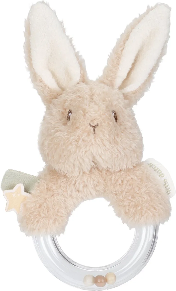 Ringrammelaar Baby Bunny Newborn Naturals by Little Dutch in Brown – product photo 1 of 3