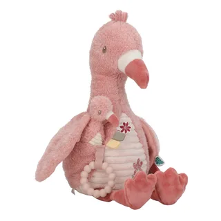 Safari Friends Activiteitenknuffel Flamingo van Little Dutch in Roze – productfoto 2 van 3
