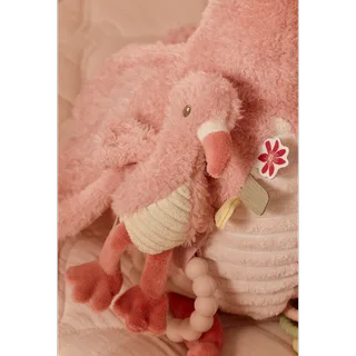 Safari Friends Activiteitenknuffel Flamingo van Little Dutch in Roze – productfoto 3 van 3