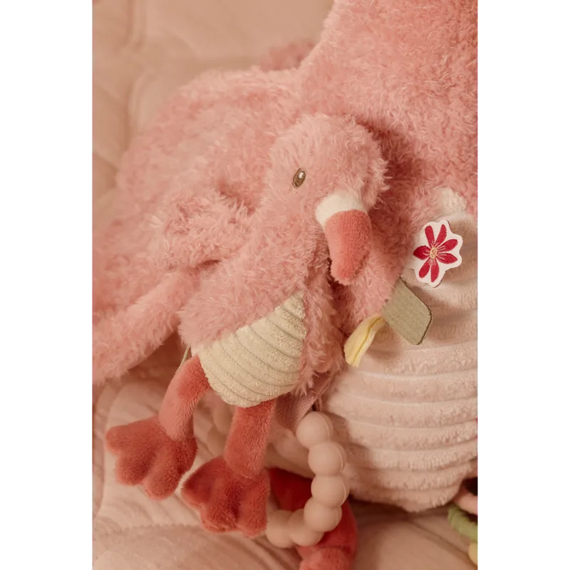 Safari Friends Activiteitenknuffel Flamingo van Little Dutch in Roze – productfoto 3 van 3