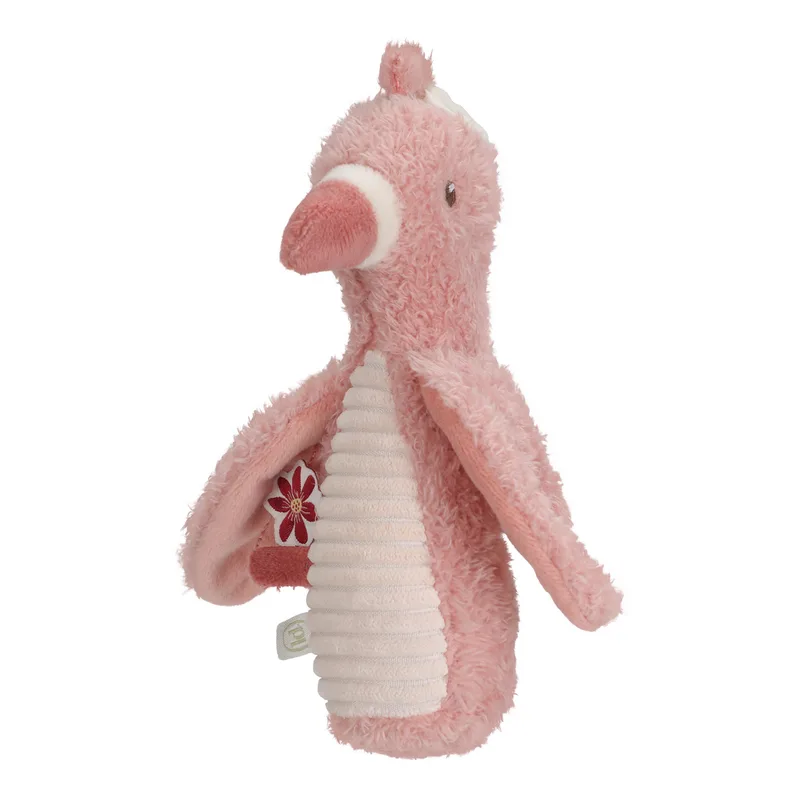 Safari Friends Knijprammelaar Flamingo - Baby speelgoed - grijp baby speelgoed de Little Dutch en Vert – photo du produit 2 sur 4