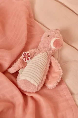 Safari Friends Knijprammelaar Flamingo - Baby speelgoed - grijp baby speelgoed de Little Dutch en Vert – photo du produit 4 sur 4