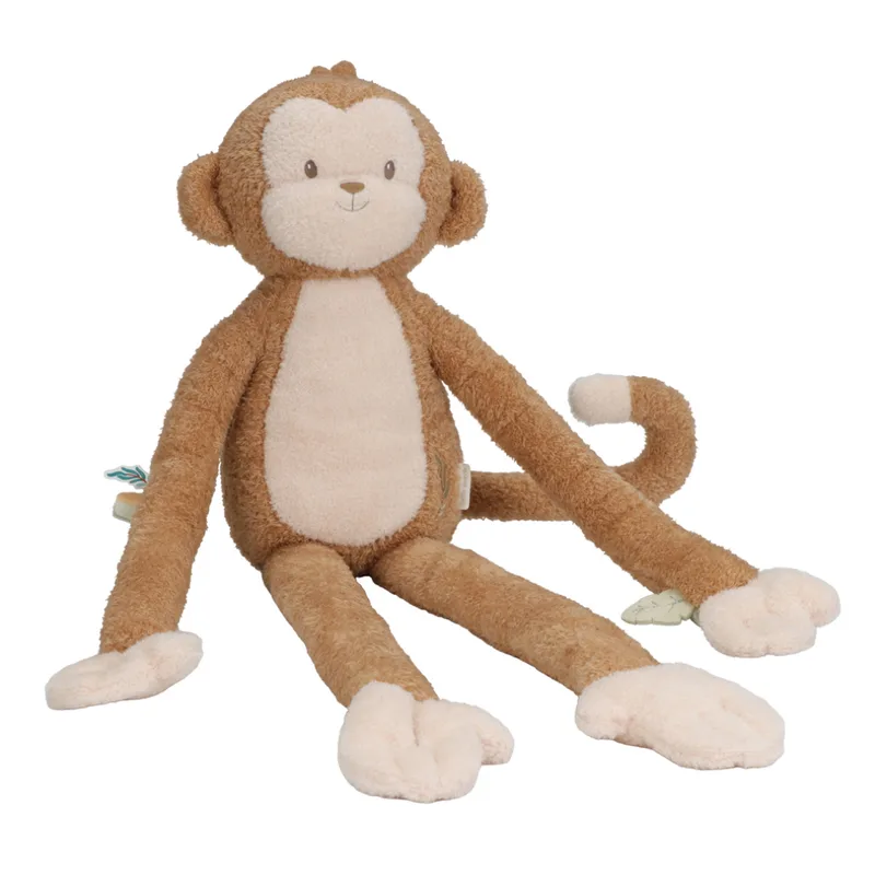 Safari Friends Knuffel Aap XL fra Little Dutch i Brun – produktbillede 3 af 4