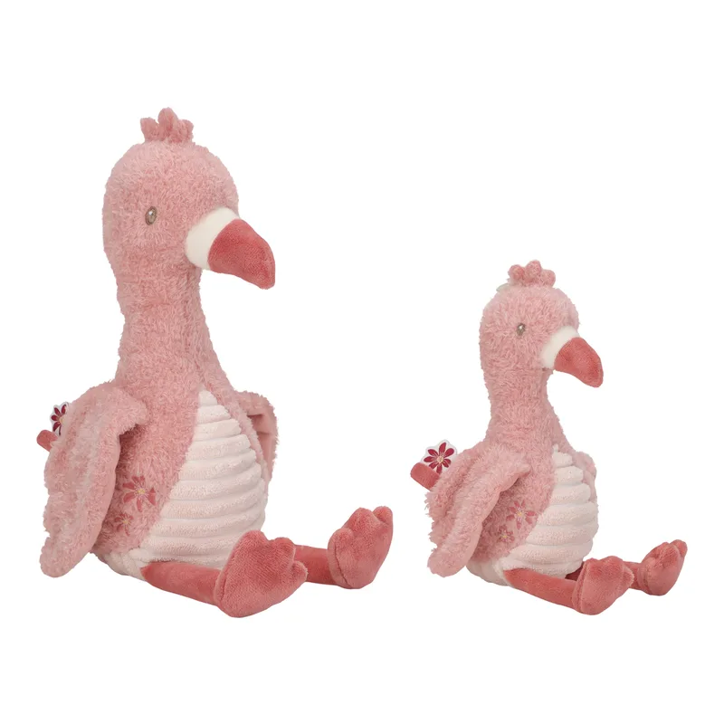 Safari Friends Knuffel Flamingo - 17 cm de Little Dutch en Rose – photo du produit 4 sur 4