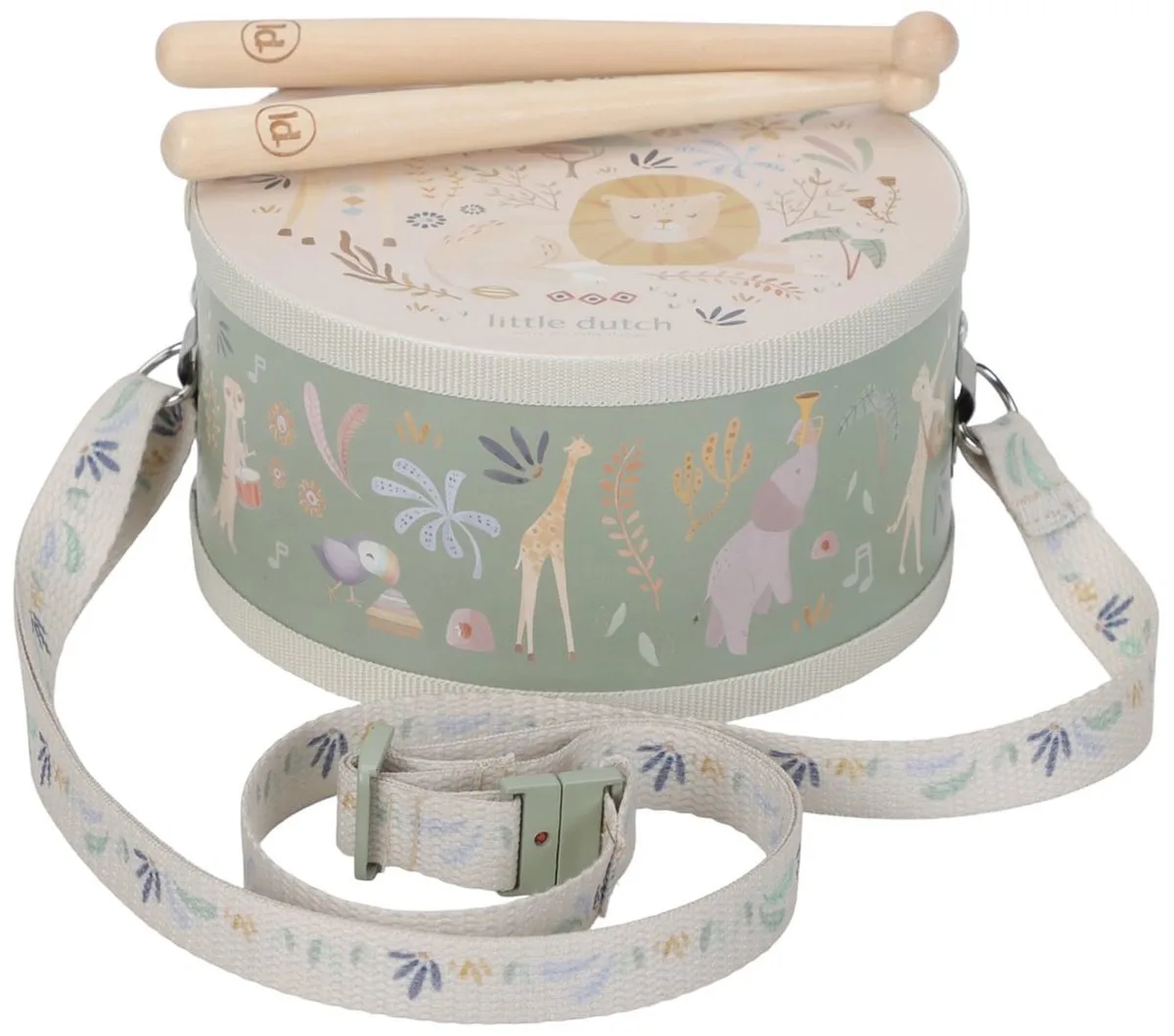 Safari Friends Muziektrommel by Little Dutch in Green – product photo