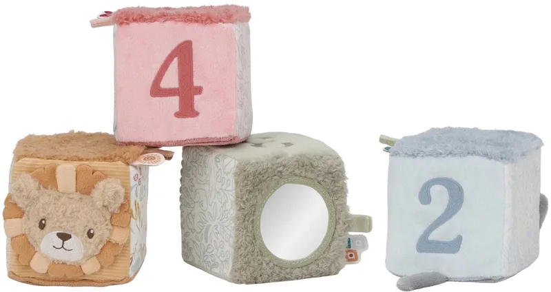 Safari Friends Zachte Blokkenset de Little Dutch en Multicolore – photo du produit