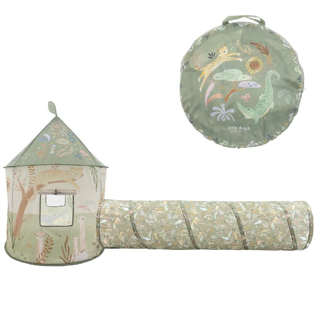 Safari Tent Litte Dutch met kruiptunnel fra Little Dutch – produktbillede