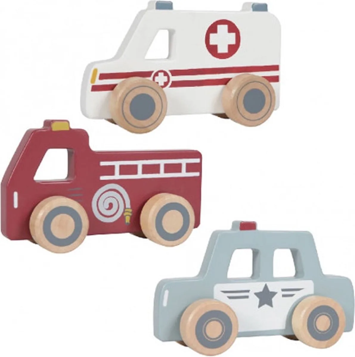 Speelgoed Hulpverleningsauto's - Speelgoedvoertuig de Little Dutch en Blanc, Bleu, Rouge – photo du produit