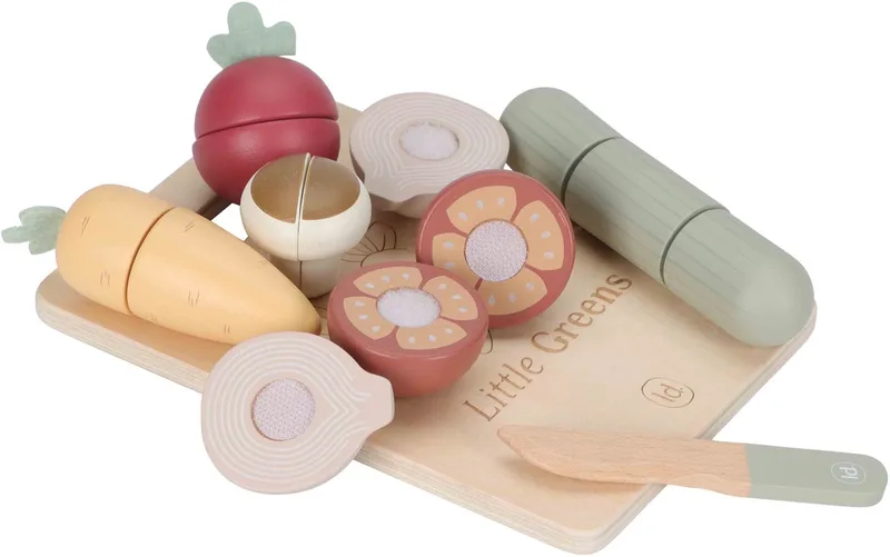 speelgoed snijgroenten houten speelset voor kinderen. by Little Dutch in Multicolour – product photo 1 of 4