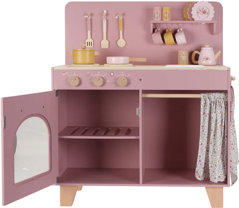 Speelkeuken - Hout - Pink van Little Dutch in Roze – productfoto