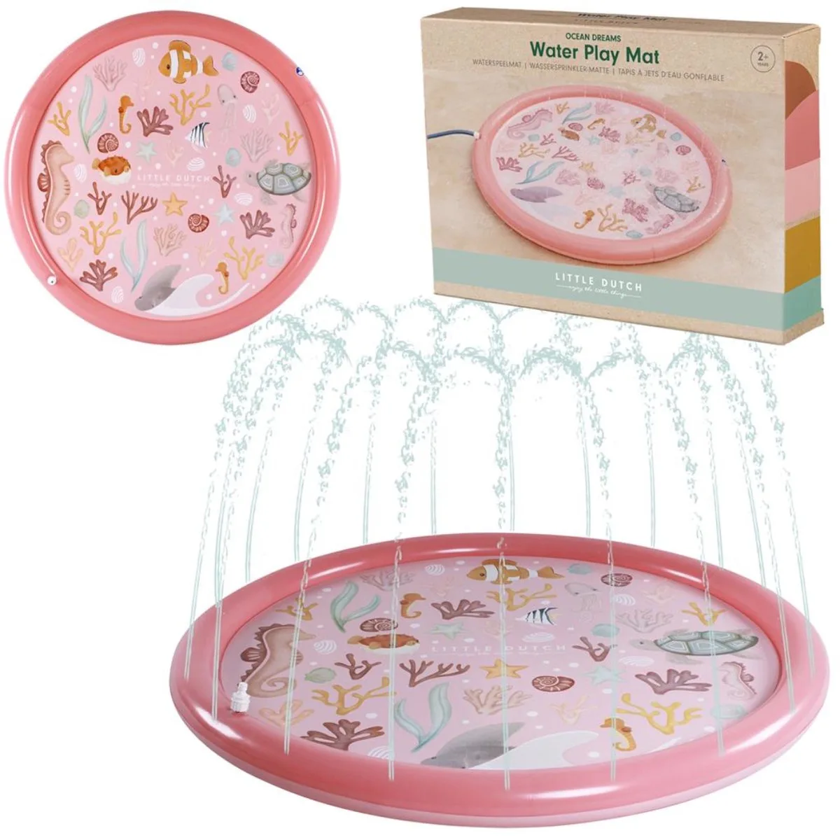Sprinklermat Ocean Dreams 150 cm de Little Dutch en Rose – photo du produit
