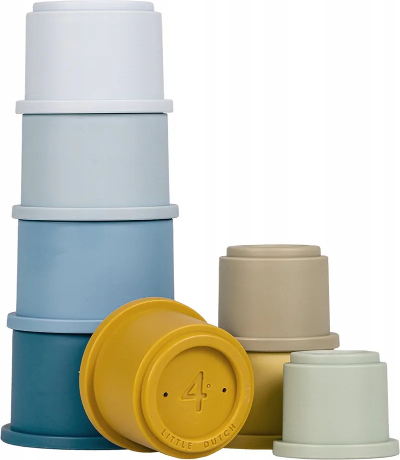 Gobelets empilables bleus de Little Dutch en Bleu – photo du produit 1 sur 3