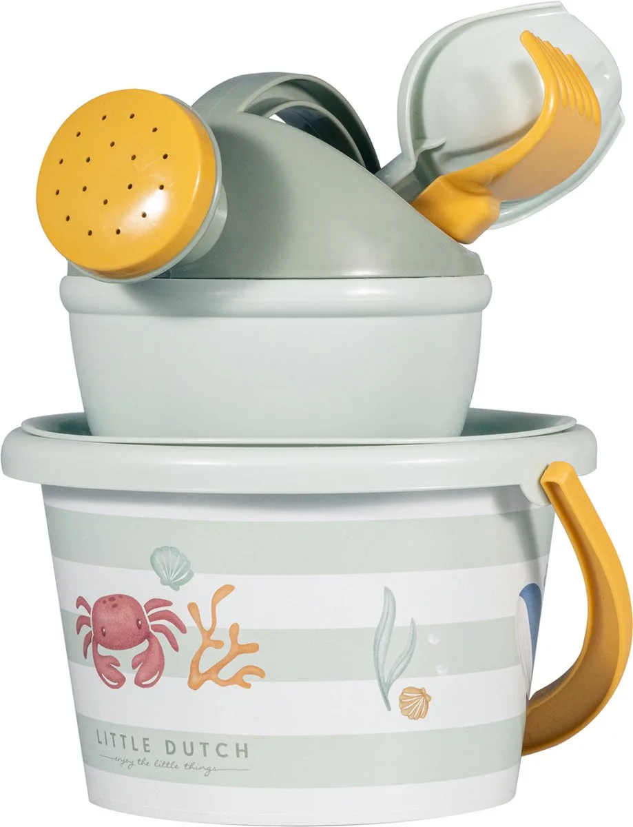 Strandset 9,5 cm 5-delig Fresh Greens van Little Dutch in Groen – productfoto