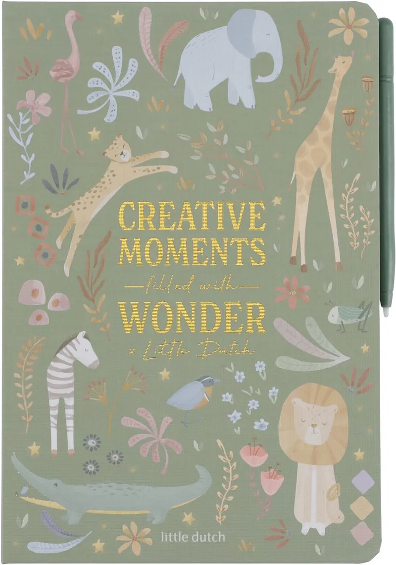 Tekentablet - Safari Friends van Little Dutch in Groen – productfoto