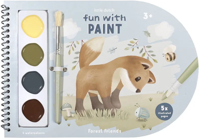 Painting Book Forest Friends von Little Dutch in Verfboek, Forest Friends – Produktfoto