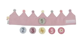Verjaardagskroon van stof met cijfers by Little Dutch in Pink – product photo 2 of 4