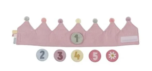 Verjaardagskroon van stof met cijfers by Little Dutch in Pink – product photo 2 of 4