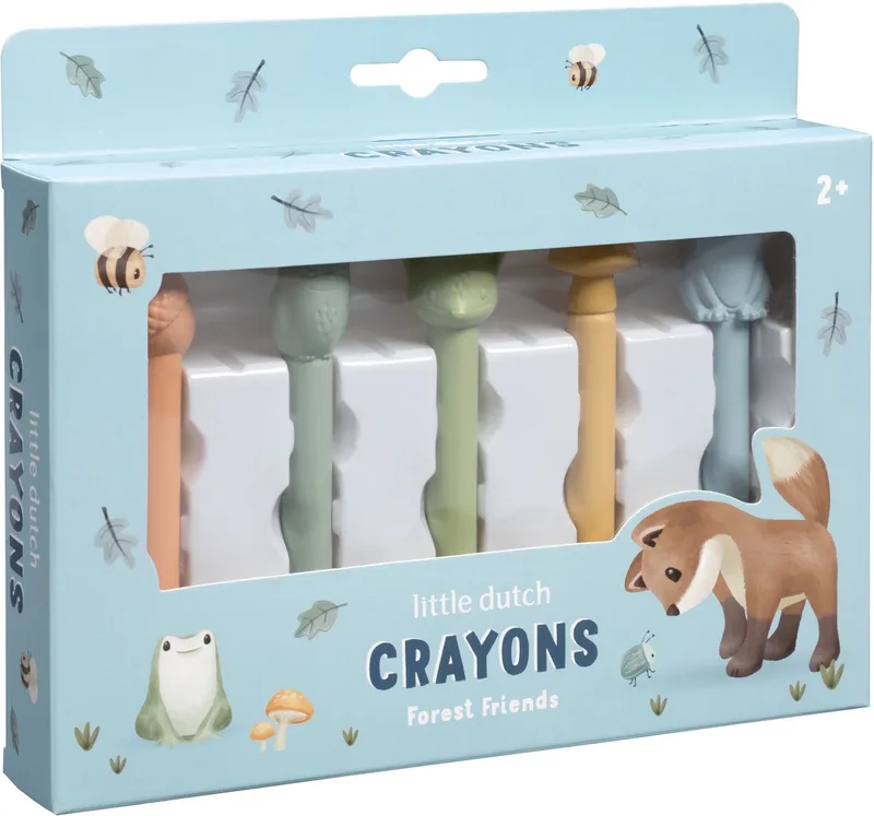Waskrijtjes - Forest Friends - 5 stuks - Peuter kleuter speelgoed - Knutselen - Speelgoed kinderen - Voor meisjes en jongens - Vanaf 2 jaar von Little Dutch in Little Dutch, Waskrijtjes – Produktfoto