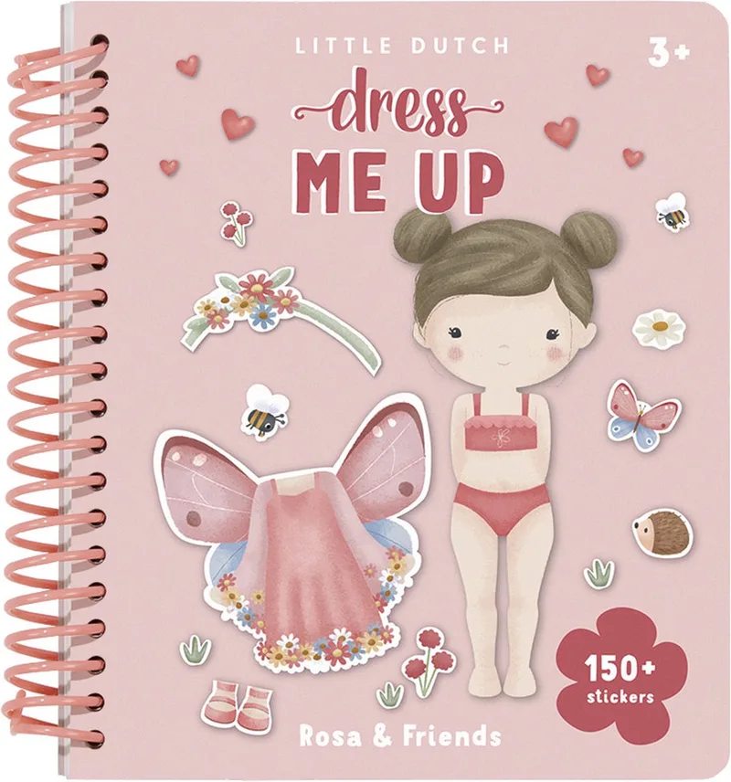 Waterkleurboek - Jim & Friends - Herbruikbaar - Water Magic - Met hervulbare waterpen - Knutselen - Speelgoed kinderen - Voor meisjes en jongens by Little Dutch in Rosa Dress me up boek – product photo
