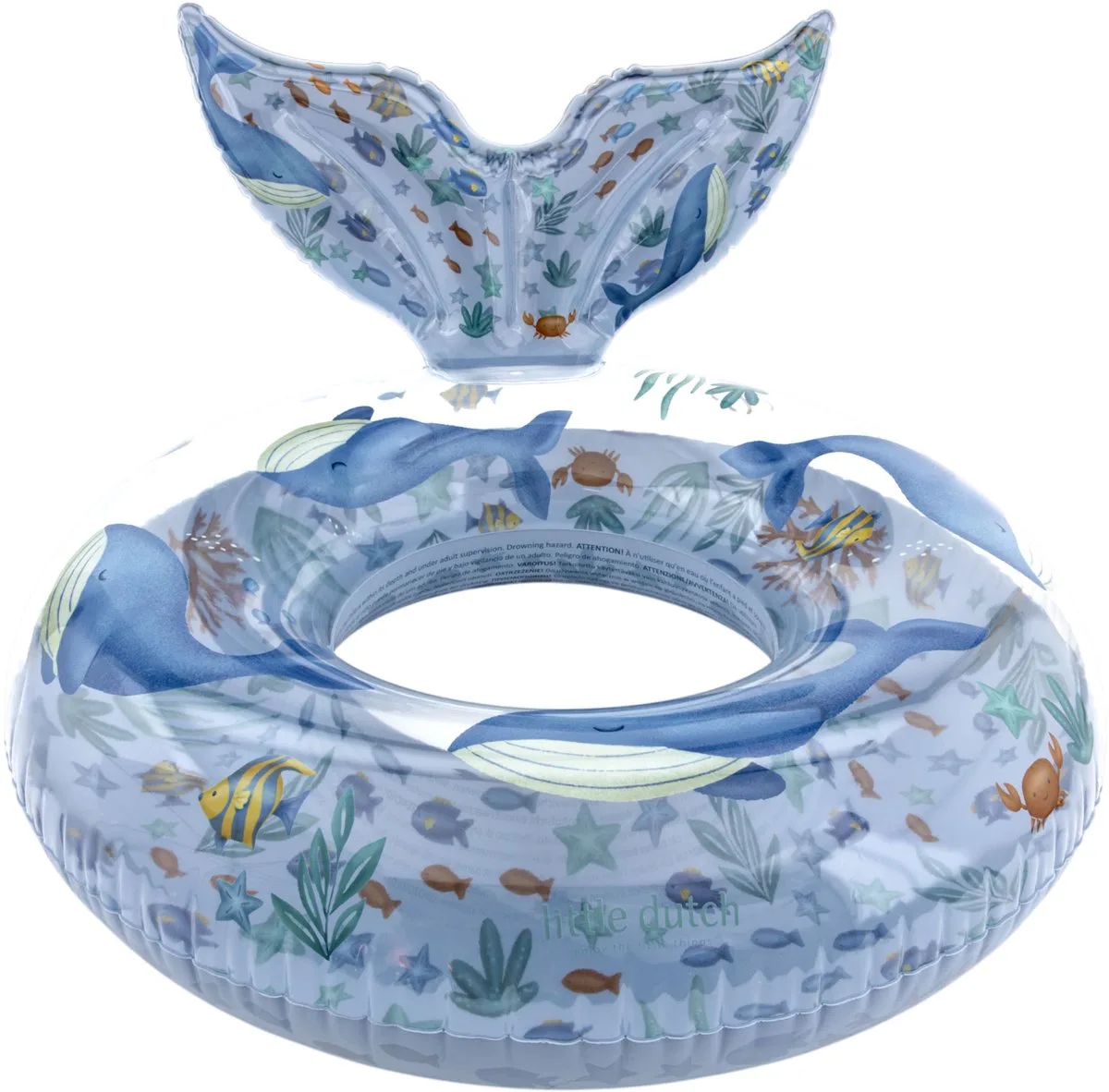 Zwemband Ocean World Zwemring met Staart Ø91cm by Little Dutch in Blue – product photo
