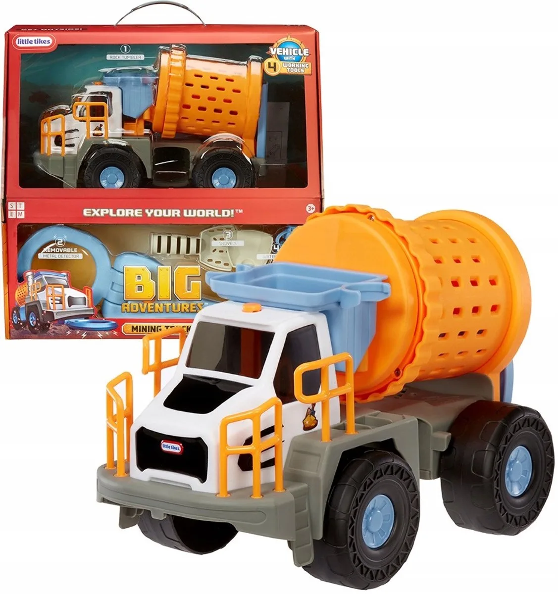 Big Adventures Mijnbouw Vrachtwagen met Metaaldetector & Waterreservoir - 3+ by Little Tikes – product photo