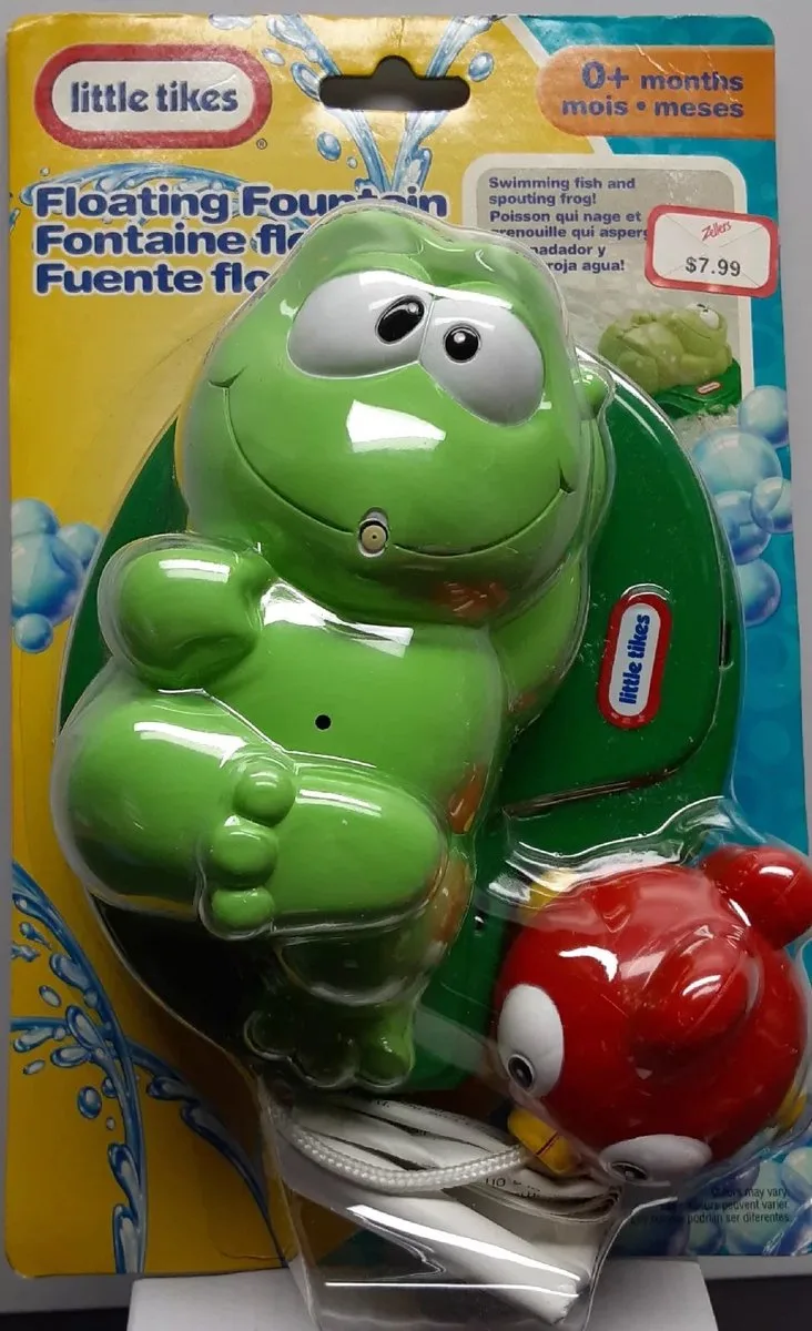 Floating Fountain - Drijvende Fontein Vis Zwemt Kikker Spuit Water - Bad Speelgoed - 0+ maanden van Little Tikes in Groen – productfoto