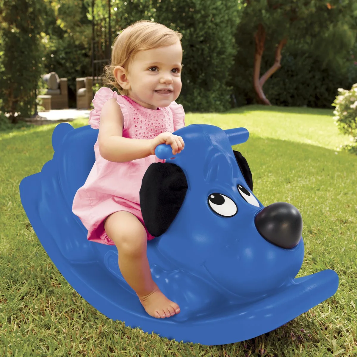 Rocking Puppy - Schommelwip - Wipwap Voor Binnen en Buiten fra Little Tikes i Blå – produktbillede