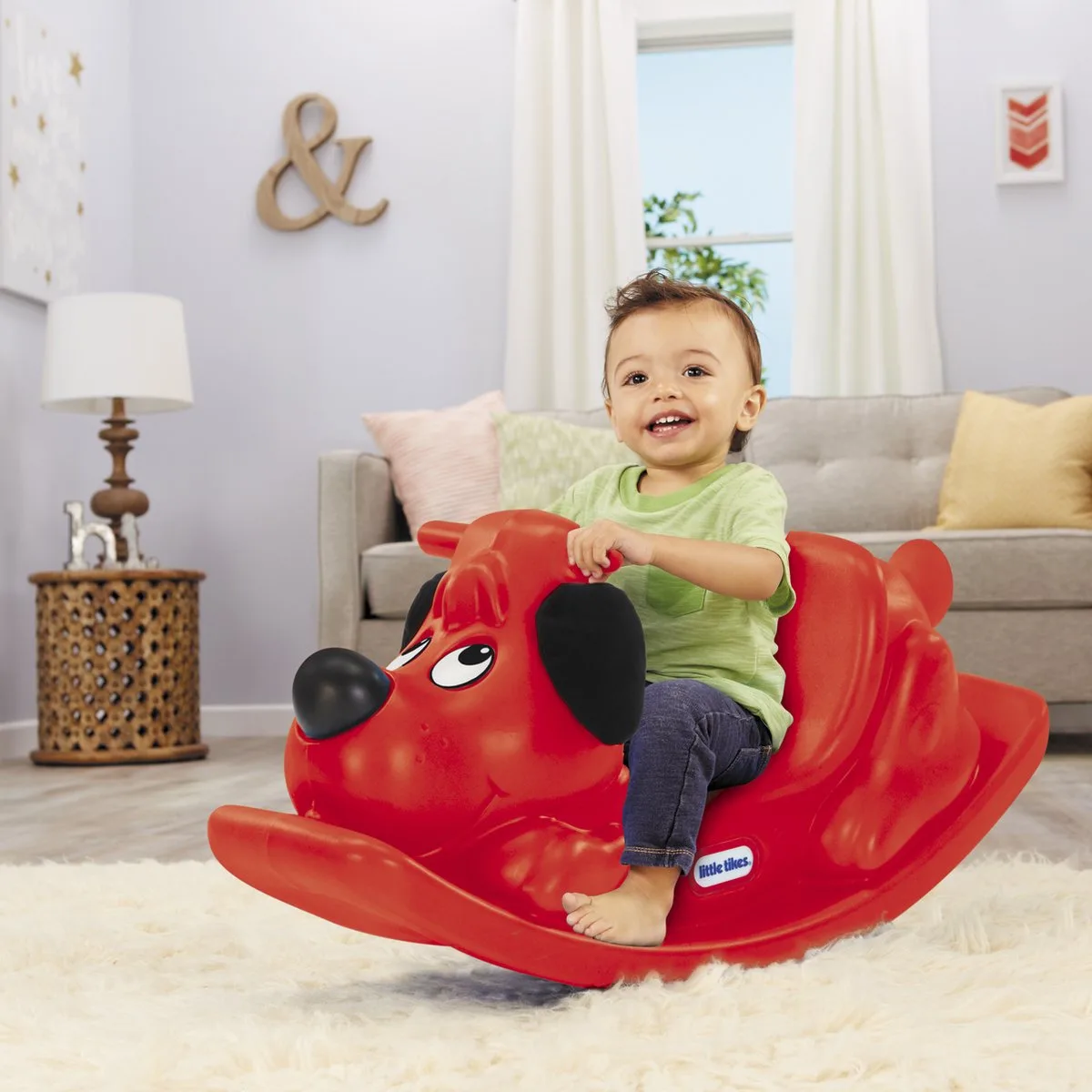Rocking Puppy - Schommelwip - Wipwap Voor Binnen en Buiten fra Little Tikes i Rød – produktbillede