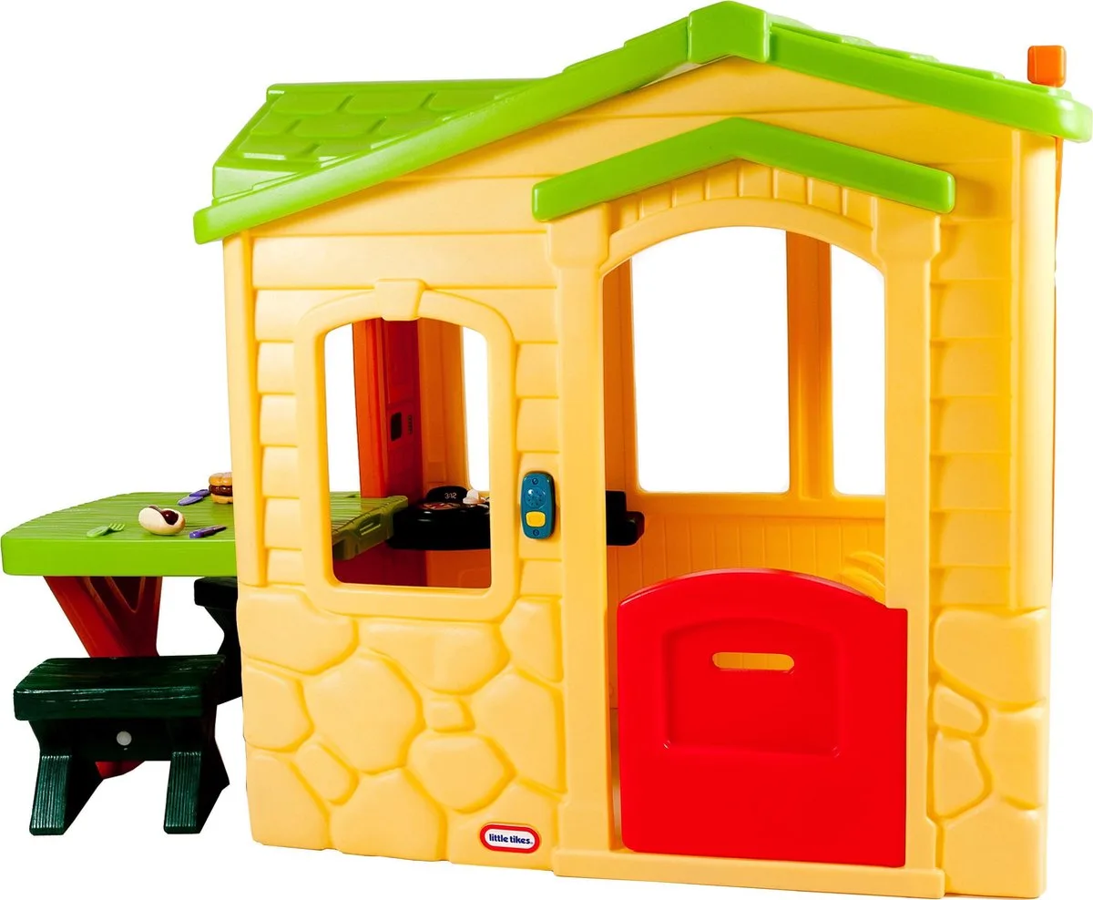 Speelhuis Picknick Natural - Geel/Groen fra Little Tikes i Gul – produktbillede