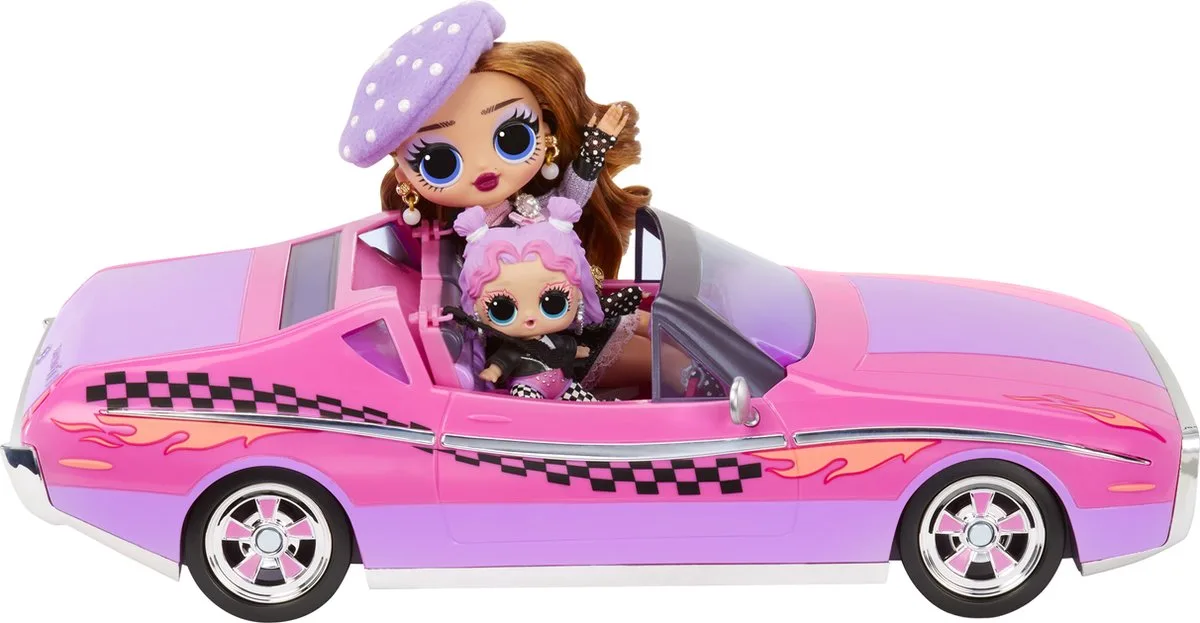 City Cruiser Auto - Roze/paarse cabrio - Met exclusieve minipop - Met modepop by L.O.L. Surprise! in Rozeenpaarse – product photo