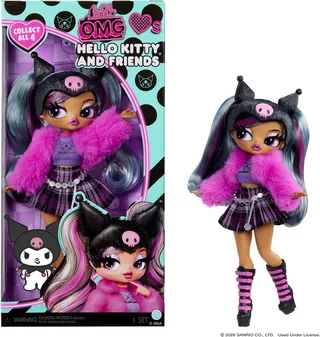 O.M.G.™ Loves Hello Kitty® and Friends – Kuromi™ – modepop geïnspireerd op een Hello Kitty® and Friends-personage - spelen en tentoonstellen! de L.O.L. Surprise! en Kuromi™ – photo du produit 1 sur 4