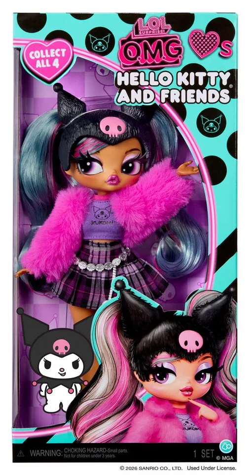 O.M.G.™ Loves Hello Kitty® and Friends – Kuromi™ – modepop geïnspireerd op een Hello Kitty® and Friends-personage - spelen en tentoonstellen! de L.O.L. Surprise! en Kuromi™ – photo du produit 4 sur 4