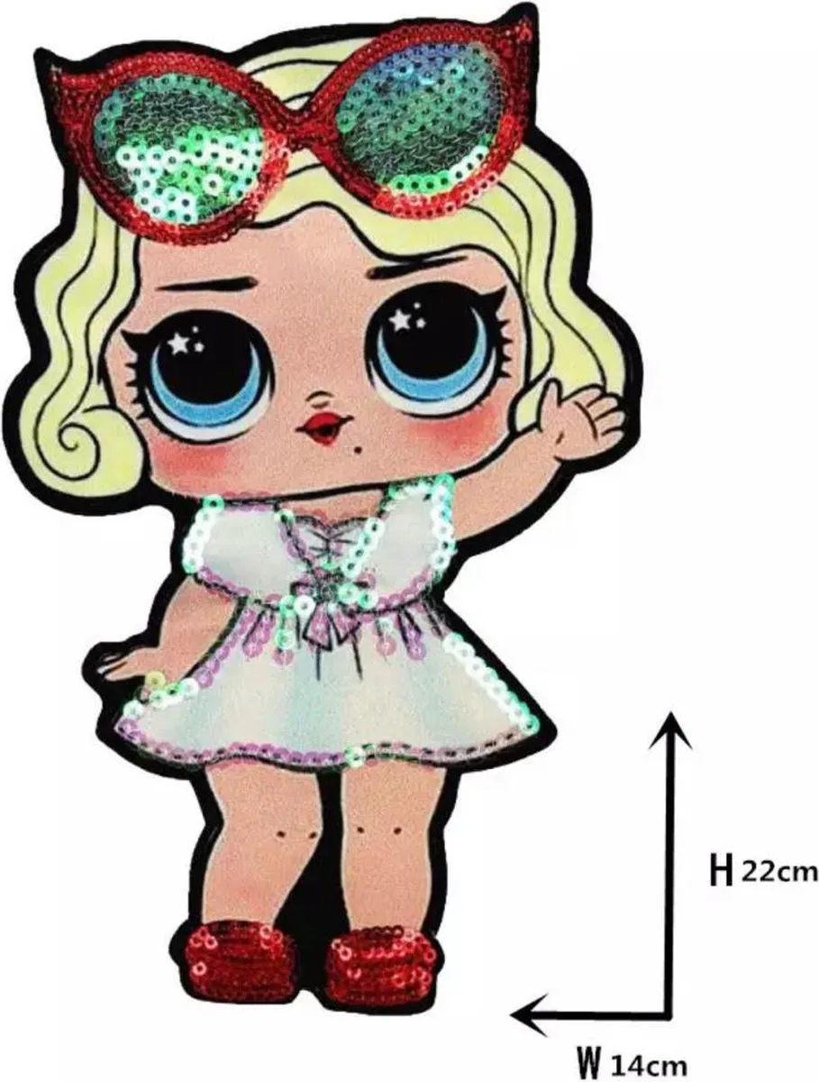 Suprise! | Stof & Strijk Applicatie | Leading Baby | Glitter | Opstrijk by L.O.L. Surprise! in Red – product photo