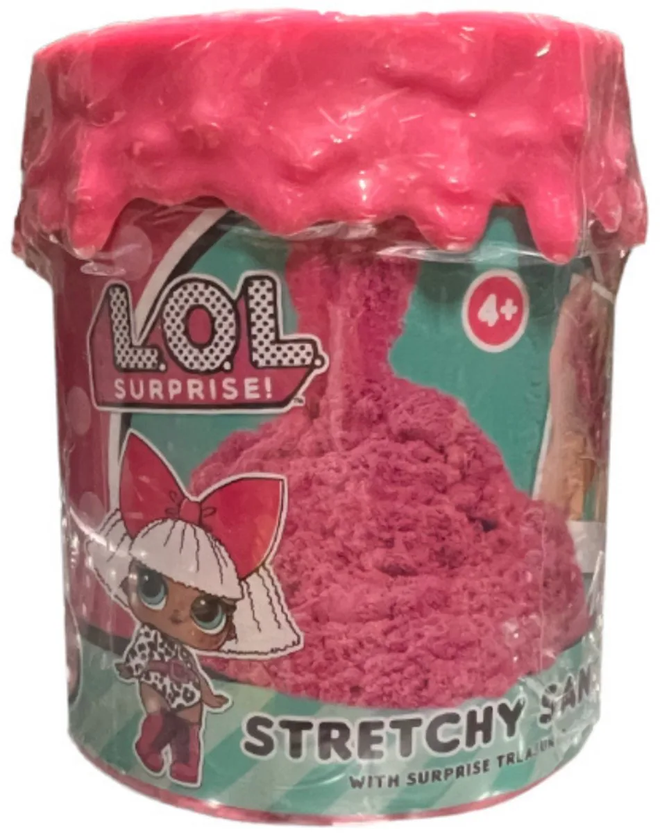Suprise Super Stretchy Speelzand - Knijp, Stretch en Speel - Inclusief Een Verborgen Verassing - 4+ by L.O.L. Surprise! in Pink – product photo