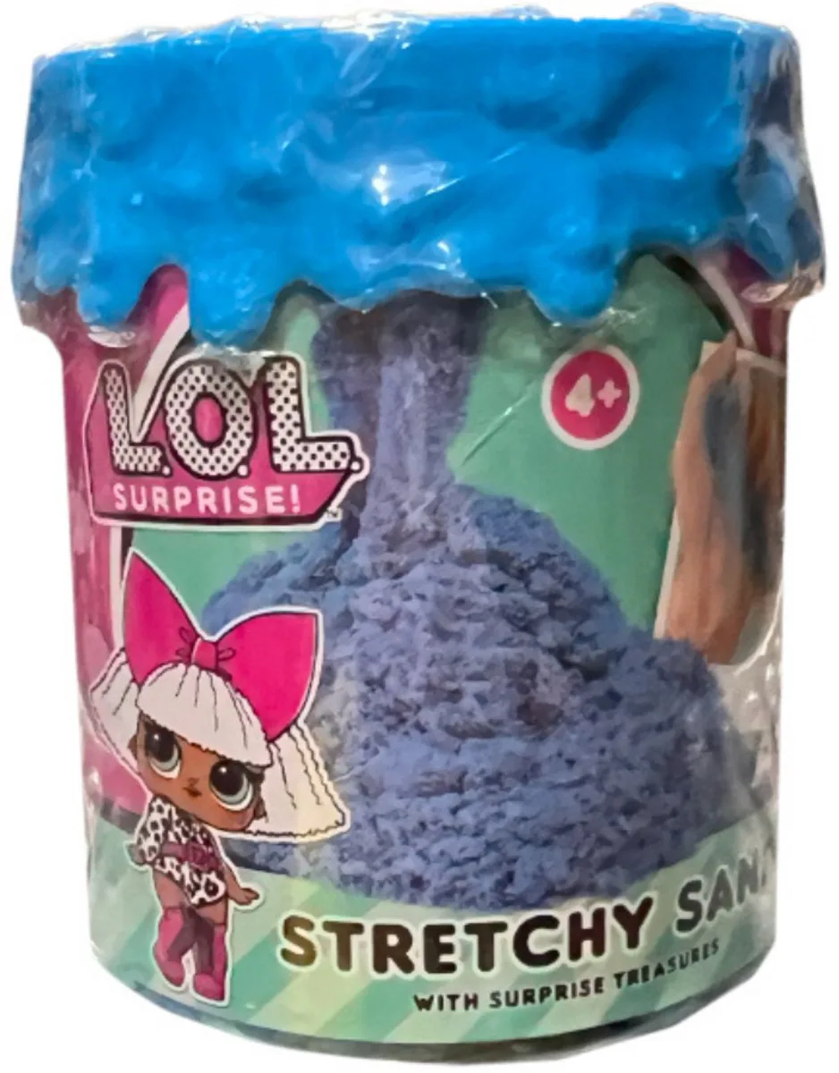 Suprise Super Stretchy Speelzand - Knijp, Stretch en Speel - Inclusief Een Verborgen Verassing - 4+ de L.O.L. Surprise! en Bleu – photo du produit