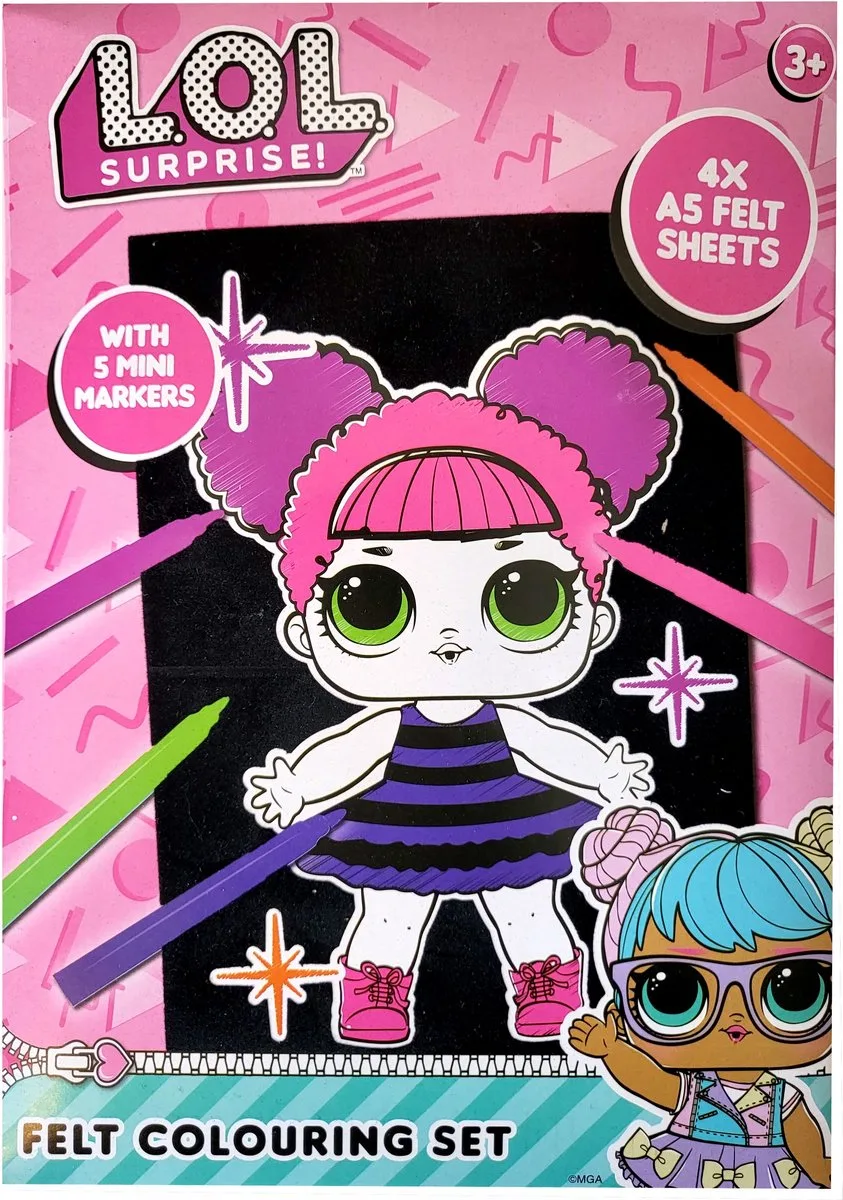 velvet kleurplaten - Met 5 mini stiften van L.O.L. Surprise! in Roze – productfoto