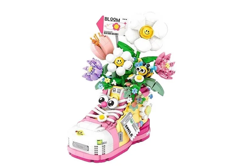 Blumen im Stiefel - Mini-Klemmbausteine (LOZ 1351) Spielbausteine by LOZ – product photo