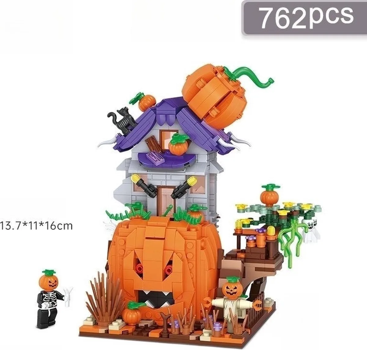 LOZ-Brickkies ®, Nanoblock, Pompoenhuisje, Bouwset, Bouwpakket, 762 Bouwblokjes, Nr: 1249 de LOZ en Multicolore – photo du produit