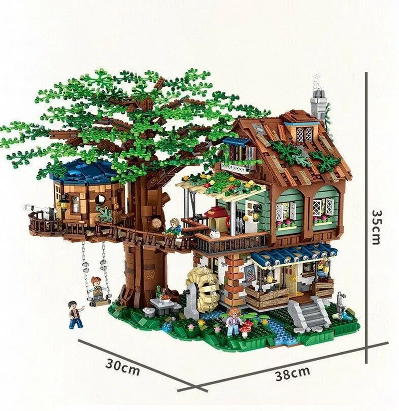 Tree House | Mini Block Building Set | Build and Create | Grote Bouwset 4761 Microblokjes | No. 1033 by LOZ in Multi – product photo