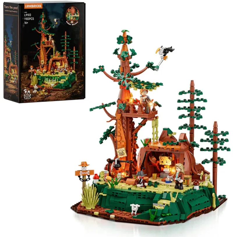Lumibricks, 3D Modelbouw, Sequoia Bandit Camp, L9102, 27,0 x 24,0 x 29,0 cm de Lumibricks en Multicolor – photo du produit