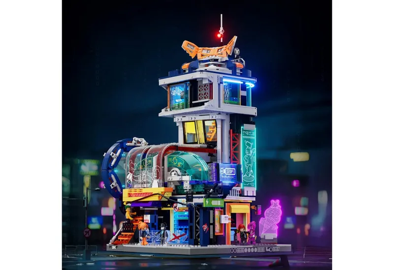 Lumibricks Cyberpunk Neon City Maglev Station building bricks von Lumibricks – Produktfoto 2 von 3