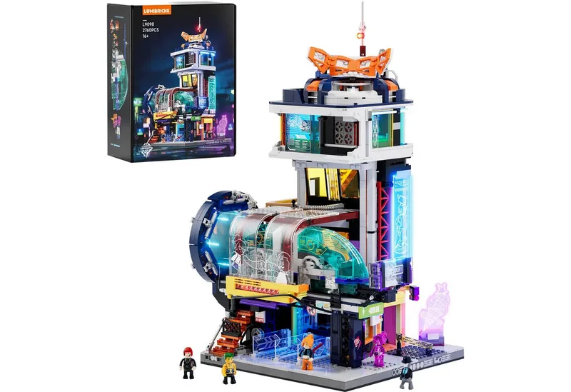 Lumibricks Cyberpunk Neoncity Schwebezug Station Spielbausteine fra Lumibricks – produktbillede