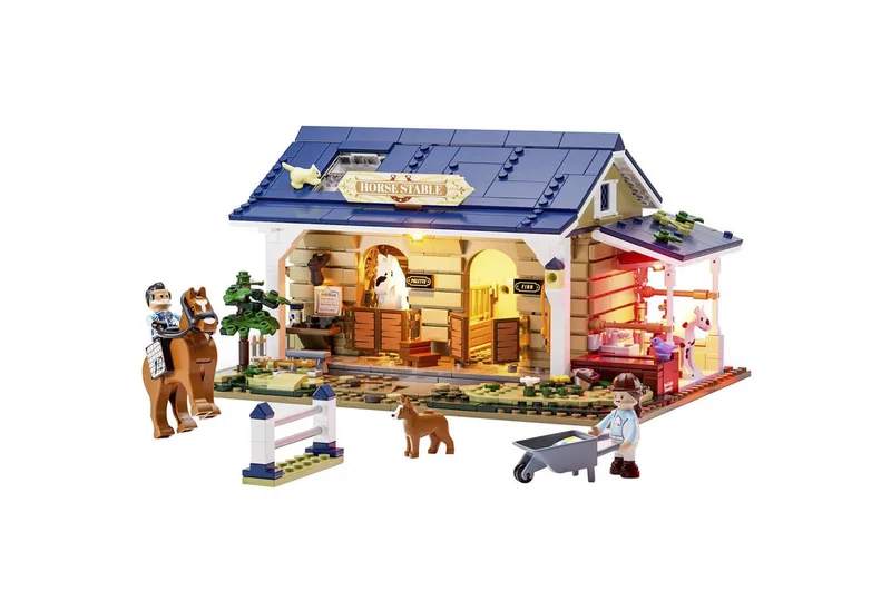 Lumibricks Pferdestall, Konstruktionsspielzeug Spielbausteine fra Lumibricks – produktbillede
