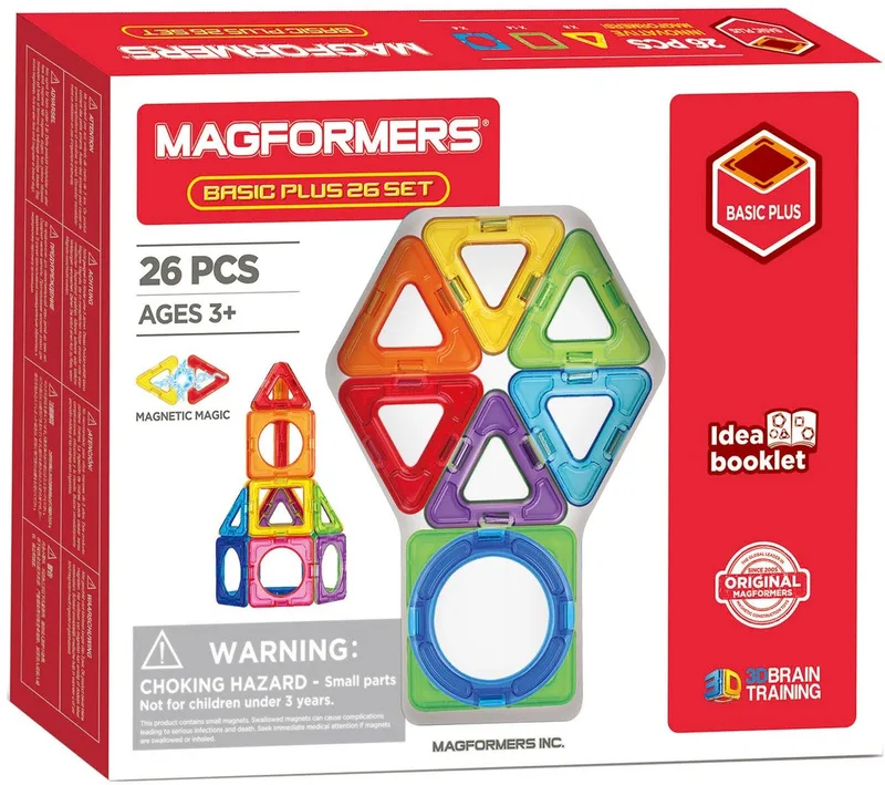 Basic Plus Set - 26 Onderdelen - Magnetische Bouwset by Magformers in Meerkleurig – product photo